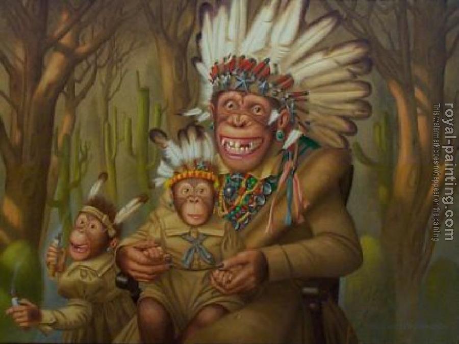 Hand Painted : Dressing monkey Hand Painted : Dressing monkey